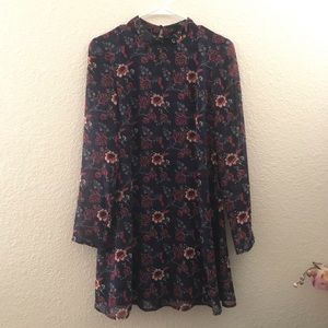 Floral Mockneck Dress